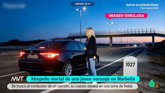 Más Vale Tarde recrea con IA el camino que podría haber hecho la joven noruega atropellada en Mijas Se cree que Nikoline, de solo 17 años, podría haber sido arrollada por un camión. La chica estaba en una discoteca en Puerto Banús y decidió tomar un VTC para ir hasta el kilómetro 1027 de la autovía A7.