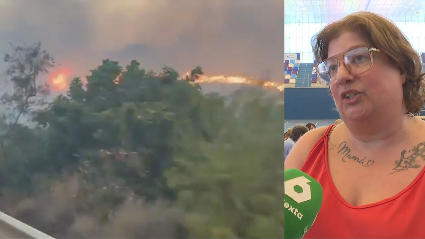 Desalojada por el incendio Desalojada por el incendio