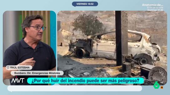 Ra&uacute;l Esteban, director de Emergencias de M&oacute;stoles, explica en M&aacute;s Vale Tarde algunas recomendaciones a tener en cuenta en el caso de que nos veamos sorprendidos por un incendio en nuestro coche o en una casa pr&oacute;xima al fuego.