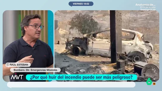 Un bombero explica qué hacer si un incendio nos sorprende dentro del coche en la carretera o en una casa Raúl Esteban, director de Emergencias de Móstoles, explica en Más Vale Tarde algunas recomendaciones a tener en cuenta en el caso de que nos veamos sorprendidos por un incendio en nuestro coche o en una casa próxima al fuego.