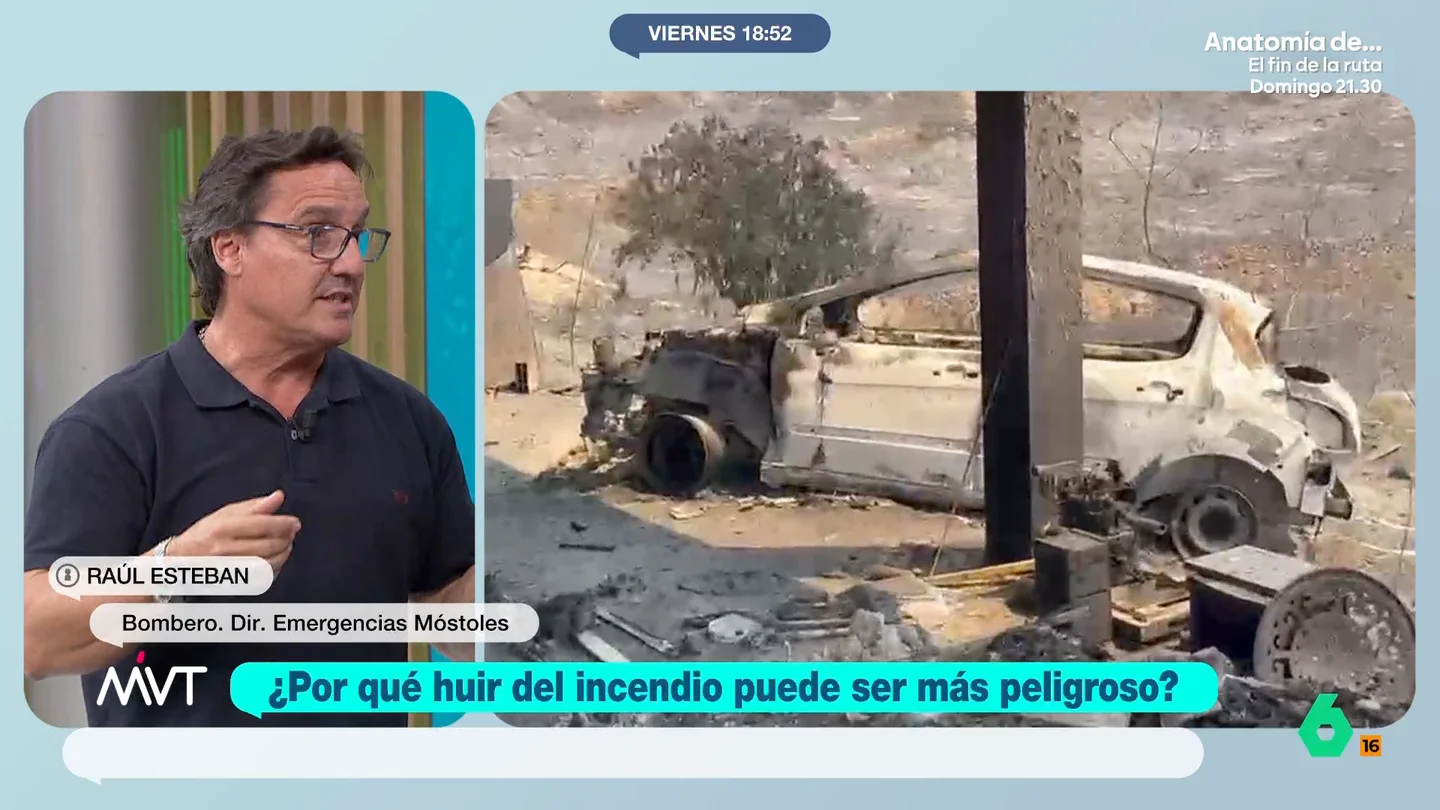 Un bombero explica qué hacer si un incendio nos sorprende dentro del coche en la carretera o en una casa Raúl Esteban, director de Emergencias de Móstoles, explica en Más Vale Tarde algunas recomendaciones a tener en cuenta en el caso de que nos veamos sorprendidos por un incendio en nuestro coche o en una casa próxima al fuego.