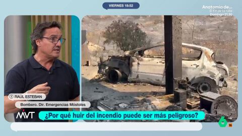 Ra&uacute;l Esteban, director de Emergencias de M&oacute;stoles, explica en M&aacute;s Vale Tarde algunas recomendaciones a tener en cuenta en el caso de que nos veamos sorprendidos por un incendio en nuestro coche o en una casa pr&oacute;xima al fuego.
