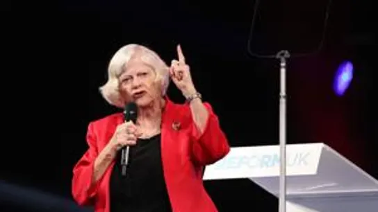 Ann Widdecombe durante un acto en Doncaster, Reino Unido, en 2024. Ann Widdecombe durante un acto en Doncaster, Reino Unido, en 2024.