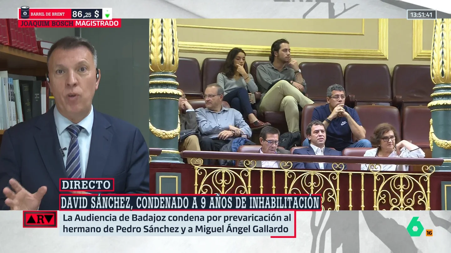 Joaquim Bosch analiza la sentencia de David Sánchez: "Tiene elementos discutibles jurídicamente" Joaquim Bosch analiza la sentencia de David Sánchez: "Tiene elementos discutibles jurídicamente"