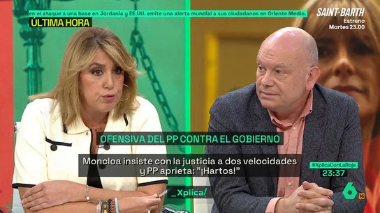 Susana Díaz considera "desafortunado" el choque entre el Gobierno y el poder judicial: "Se pueden forzar mucho las costuras" Susana Díaz considera "desafortunado" el choque entre el Gobierno y el poder judicial: "Se pueden forzar mucho las costuras"