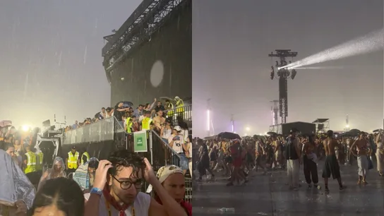 El concierto de Bad Bunny en Milán termina en caos: una granizada obliga a evacuar a 80.000 personas. El concierto de Bad Bunny en Milán termina en caos: una granizada obliga a evacuar a 80.000 personas.