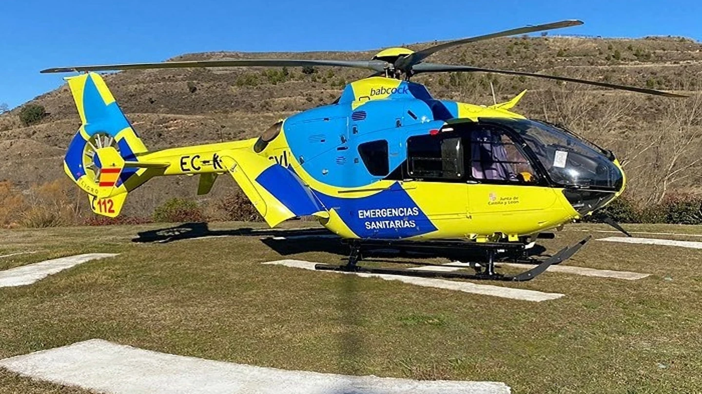 Imagen de archivo de un helicóptero medicalizado del Sacyl. Imagen de archivo de un helicóptero medicalizado del Sacyl.