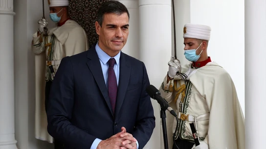 Pedro Sánchez en su última visita a Argelia en 2020. Pedro Sánchez en su última visita a Argelia en 2020.