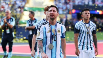 Messi tras perder ante Espa&ntilde;a en la final del Mundial 2026
