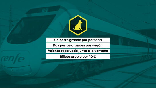 Renfe permite viajar a perros de m&aacute;s de 40 kilos