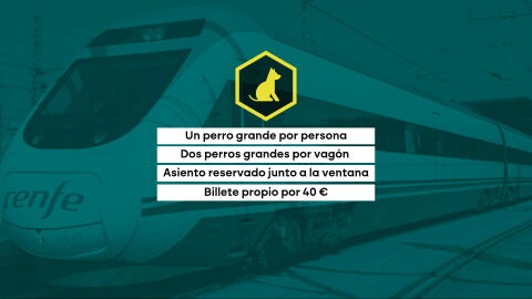 Renfe permite viajar a perros de m&aacute;s de 40 kilos