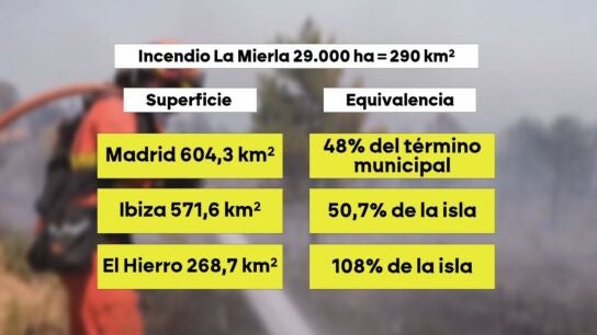 Los datos del incendio de La Mierla (Guadalajara)