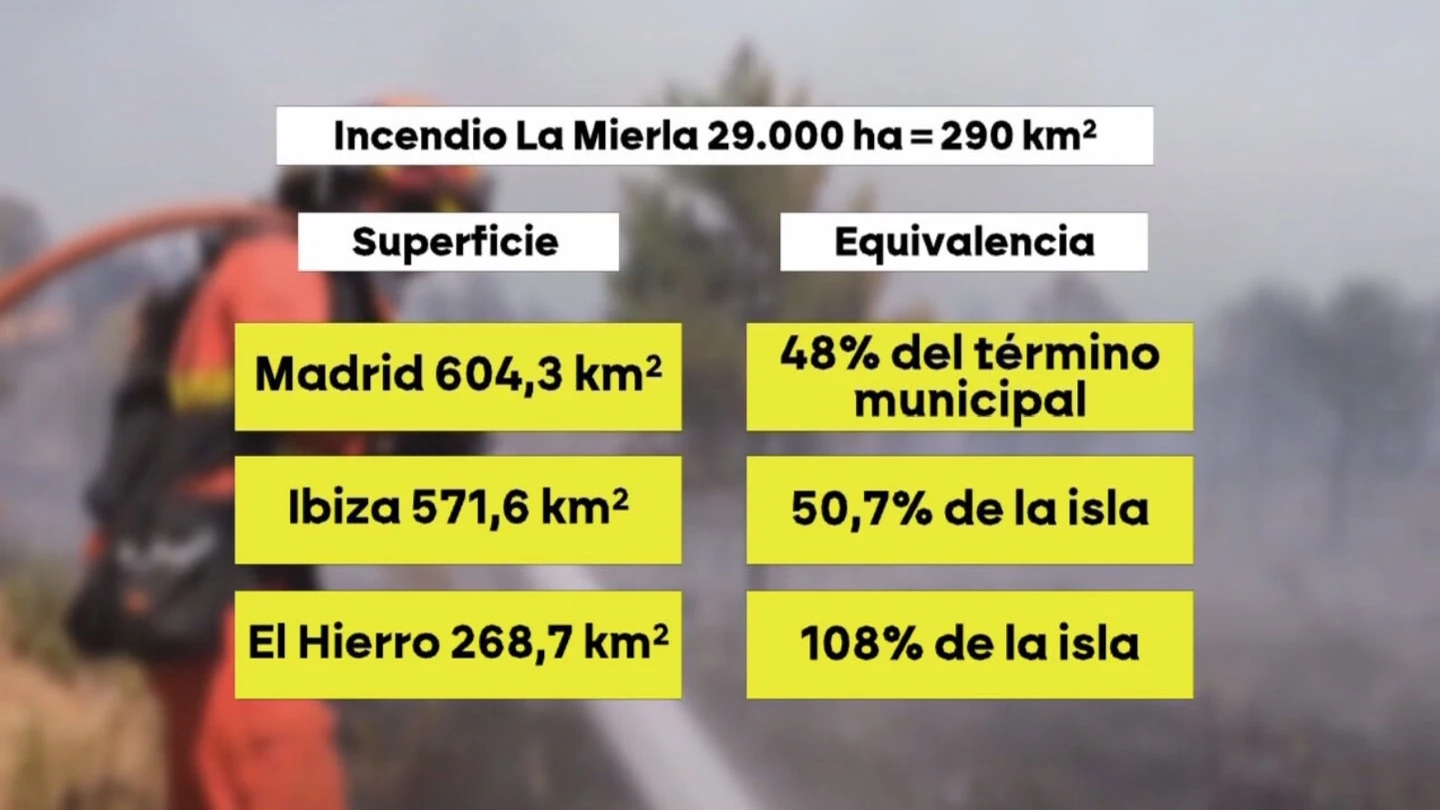 Los datos del incendio de La Mierla (Guadalajara) Los datos del incendio de La Mierla (Guadalajara)