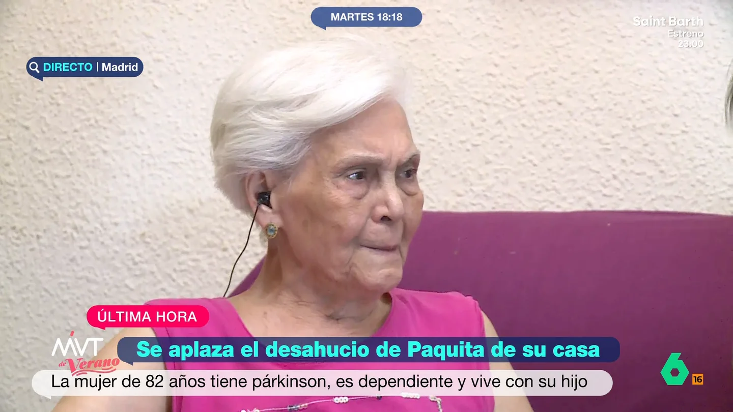 Paquita habla con Más Vale Tarde sobre la petición de desahucio desahucio paquita