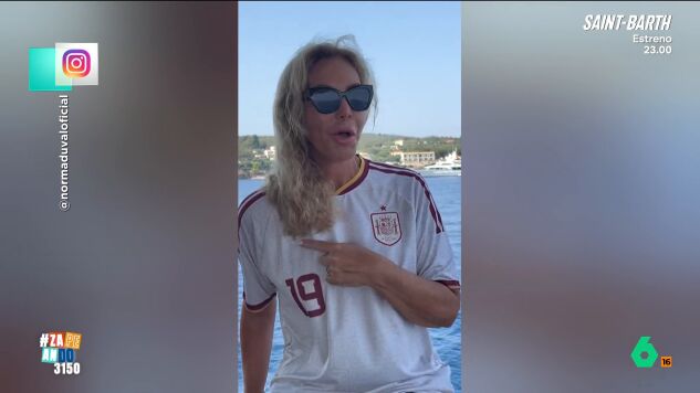 Los zapeadores comentan la sencilla celebraci&oacute;n de Norma Duval por la victoria de Espa&ntilde;a. Desde su yate, luce glamour, bronceado y camiseta de Lamine Yamal y felicita a todos los espa&ntilde;oles.