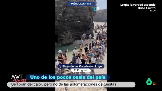 Colapso en la Playa de las Catedrales por la masificación de turistas: la Xunta tuvo que cerrarla por motivos de seguridad Ayer y hoy se veían largas colas de visitantes en la Playa de las Catedrales. El martes la Xunta tuvo que cerrar por motivos de seguridad de los turistas este espacio natural donde solo se conceden 4.800 permisos al día.