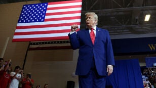 Donald Trump en un mitin en Georgia