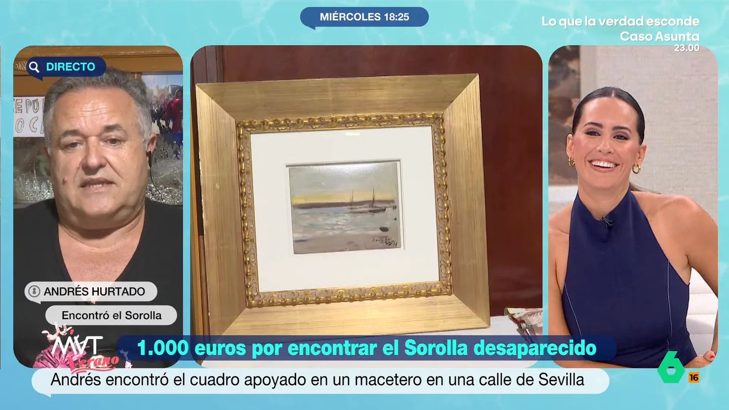Andrés Hurtado habla con Más Vale Tarde tras recibir su recompensa entrevista cuadro sorolla