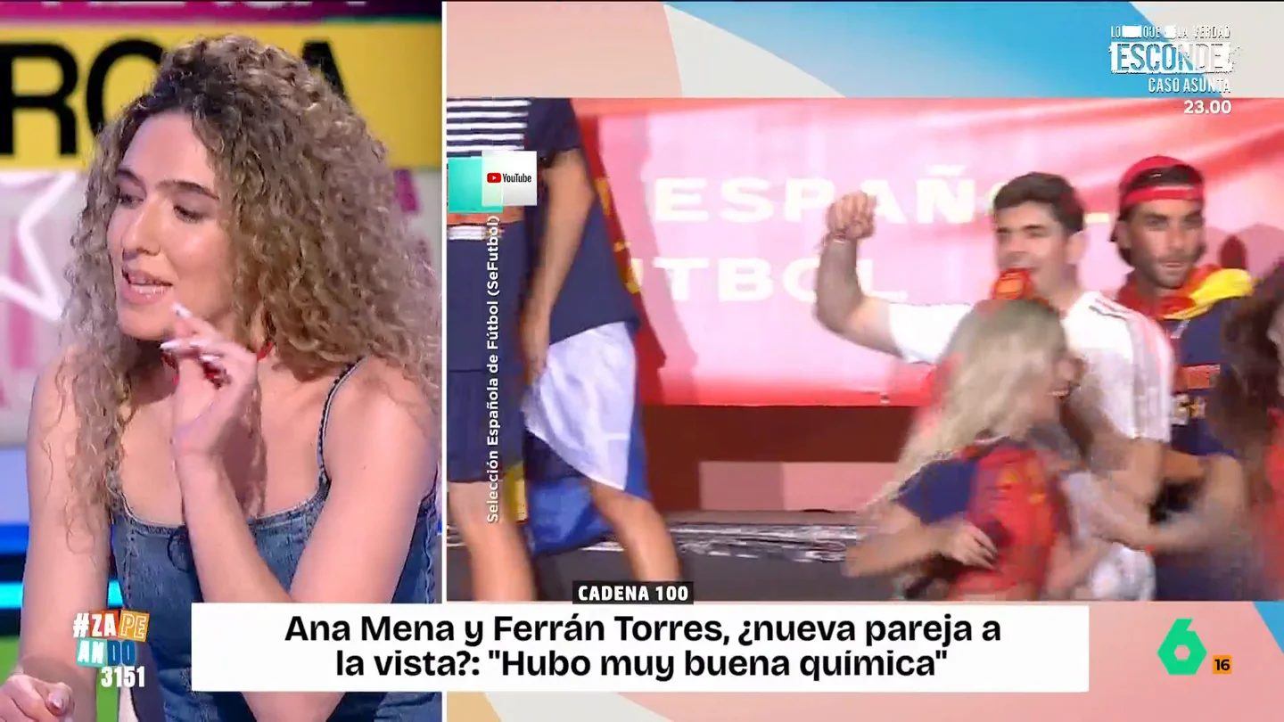 ¿Hay "tomatazo" entre Ferrán Torres y Ana Mena? Rosa Bleda desvela que "mientras los demás se ponían como las Grecas, ellos venga a hablar" Rosa Bleda analiza los rumores que han surgido sobre Ferrán Torres y Ana Mena y asegura que hay fuentes que les vieron juntos en la fiesta de la selección y "dicen que hubo mucha química entre ellos".