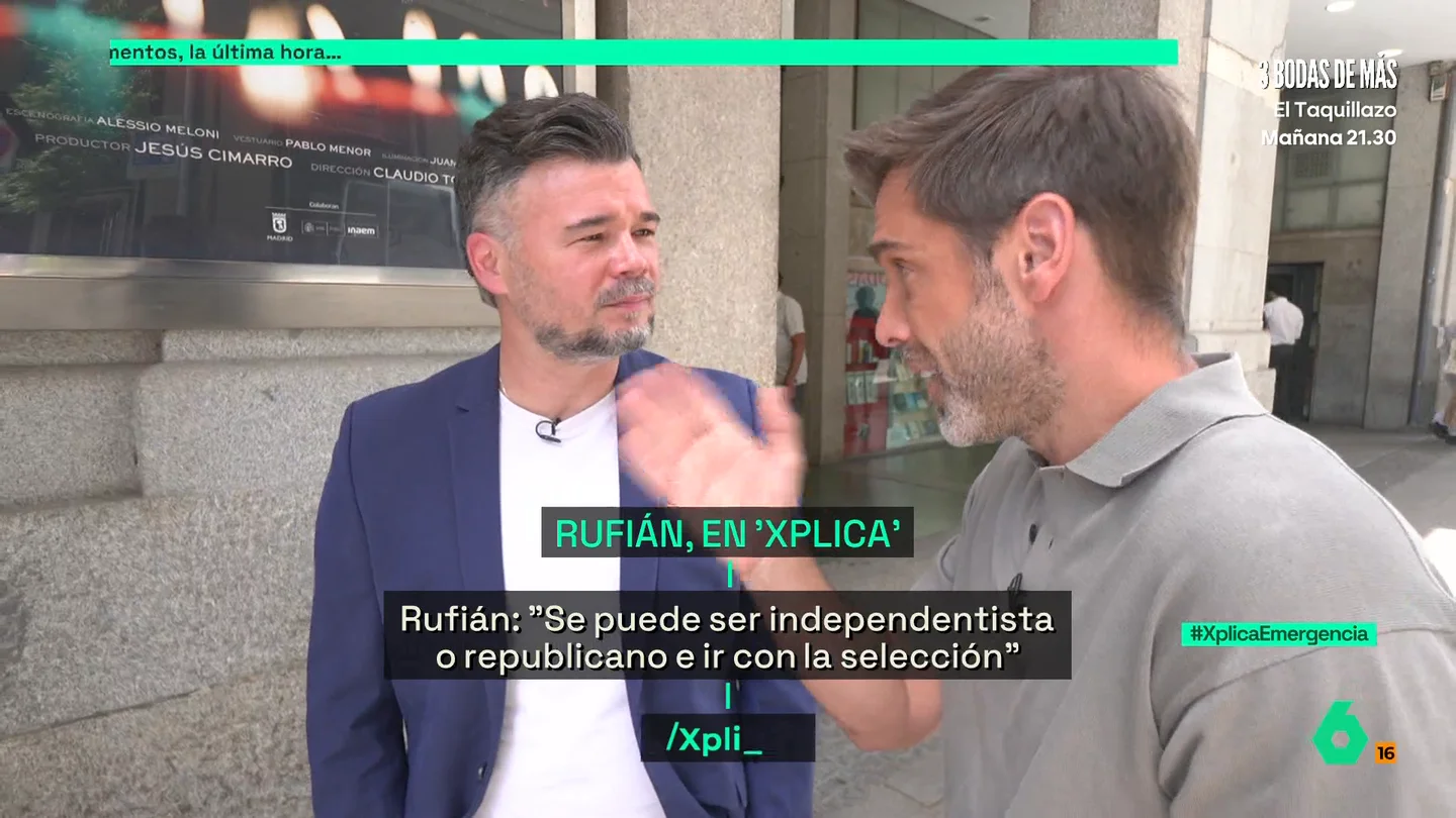 Gabriel Rufián: "Por supuesto que celebré el Mundial; es una selección llena de catalanes y vascos" Gabriel Rufián: "Por supuesto que celebré el Mundial; es una selección llena de catalanes y vascos"