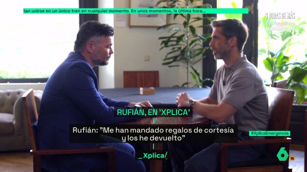 Rufi&aacute;n: "Yo no soy objetivo con Zapatero, porque a m&iacute; me ha ayudado much&iacute;simo y es mi amigo"