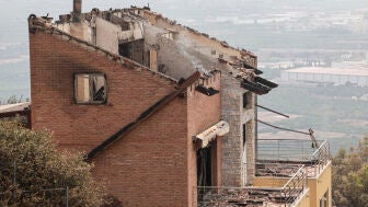 Vivienda afectada por las llamas en La Vall d'Uix&oacute;