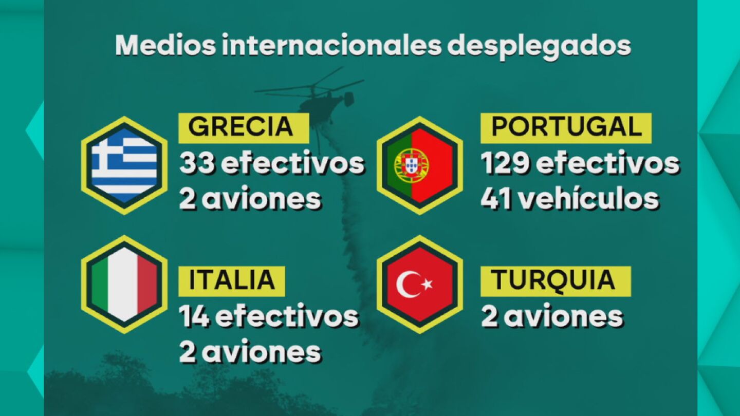 El recuento de efectivos y aviones que han viajado desde Portugal, Grecia, Italia y Turquía.