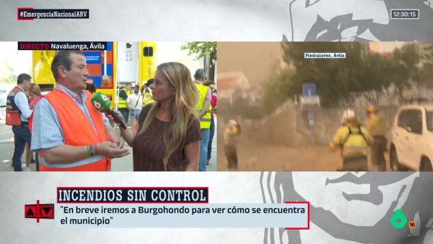 El alcalde de Burgohondo da por finalizado el incendio y reclama que se permita a los vecinos volver a sus casas: "Peligro, peligro, no hay"