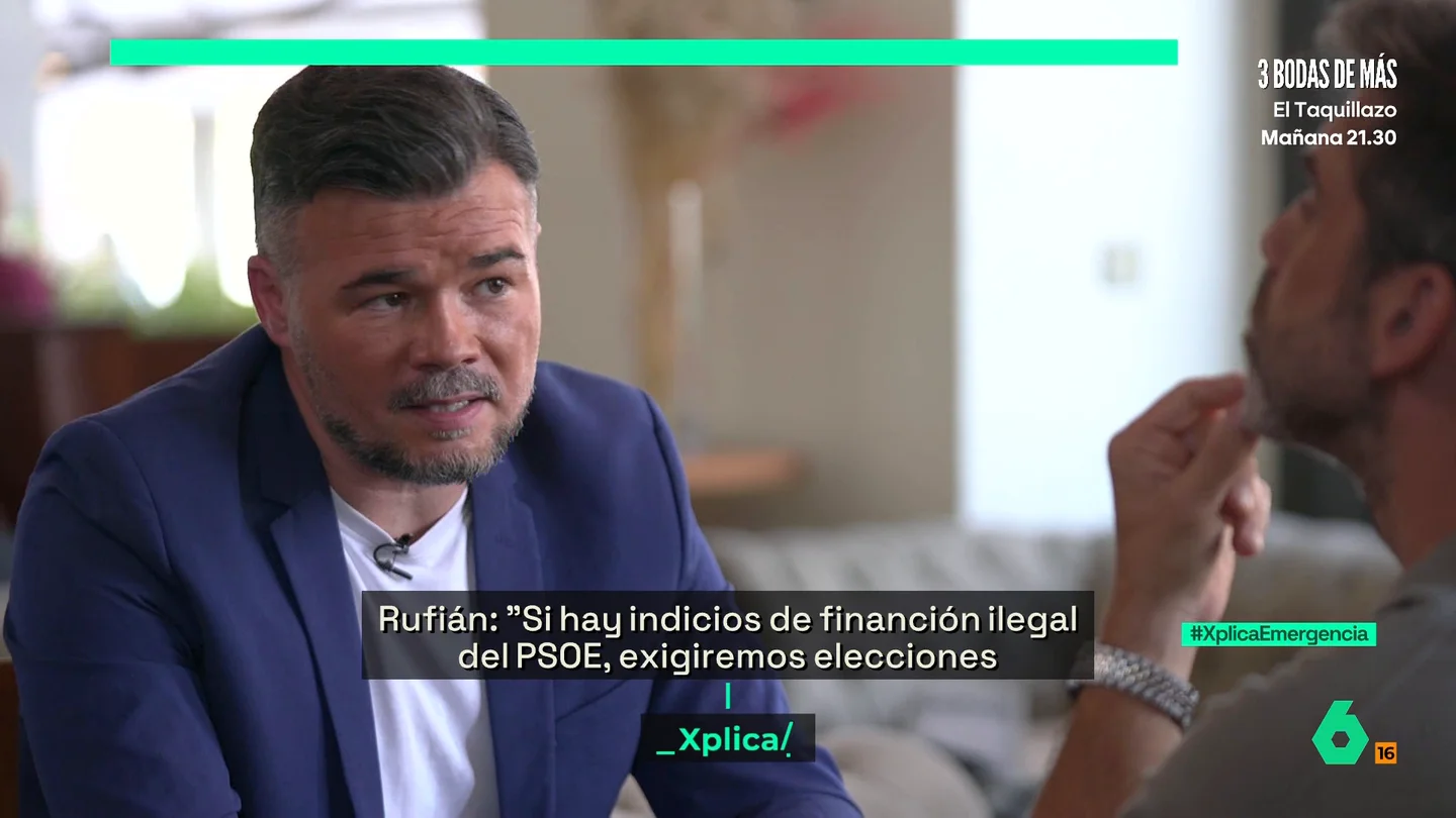 Rufián sobre Begoña Gómez Rufián sobre Begoña Gómez