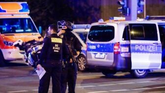 La Polic&iacute;a alemana, en Berl&iacute;n
