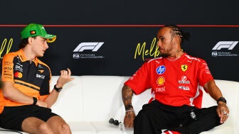 Piastri y Hamilton