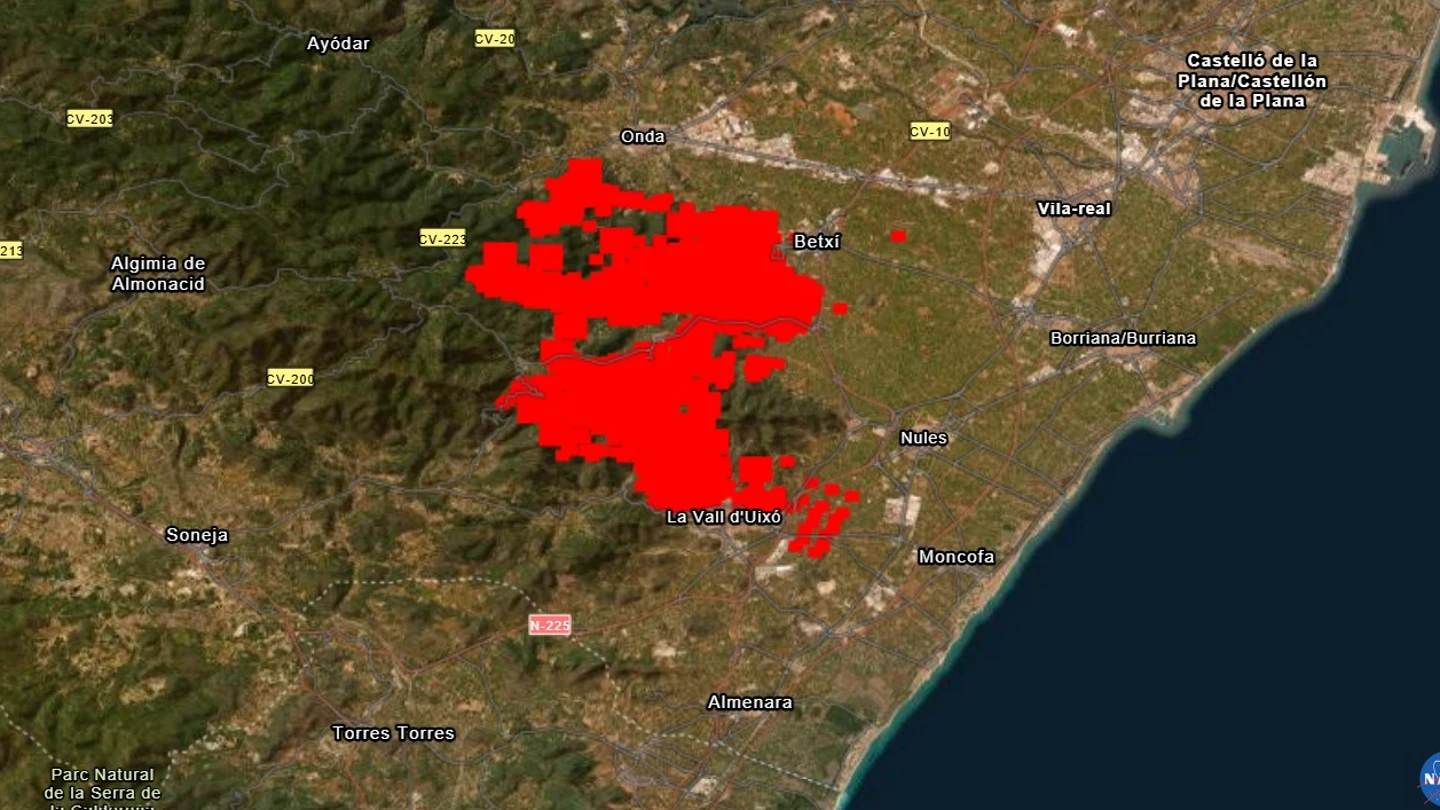 Incendio en la zona de Vall d'Uixó (Castellón) Incendio en la zona de Vall d'Uixó (Castellón)