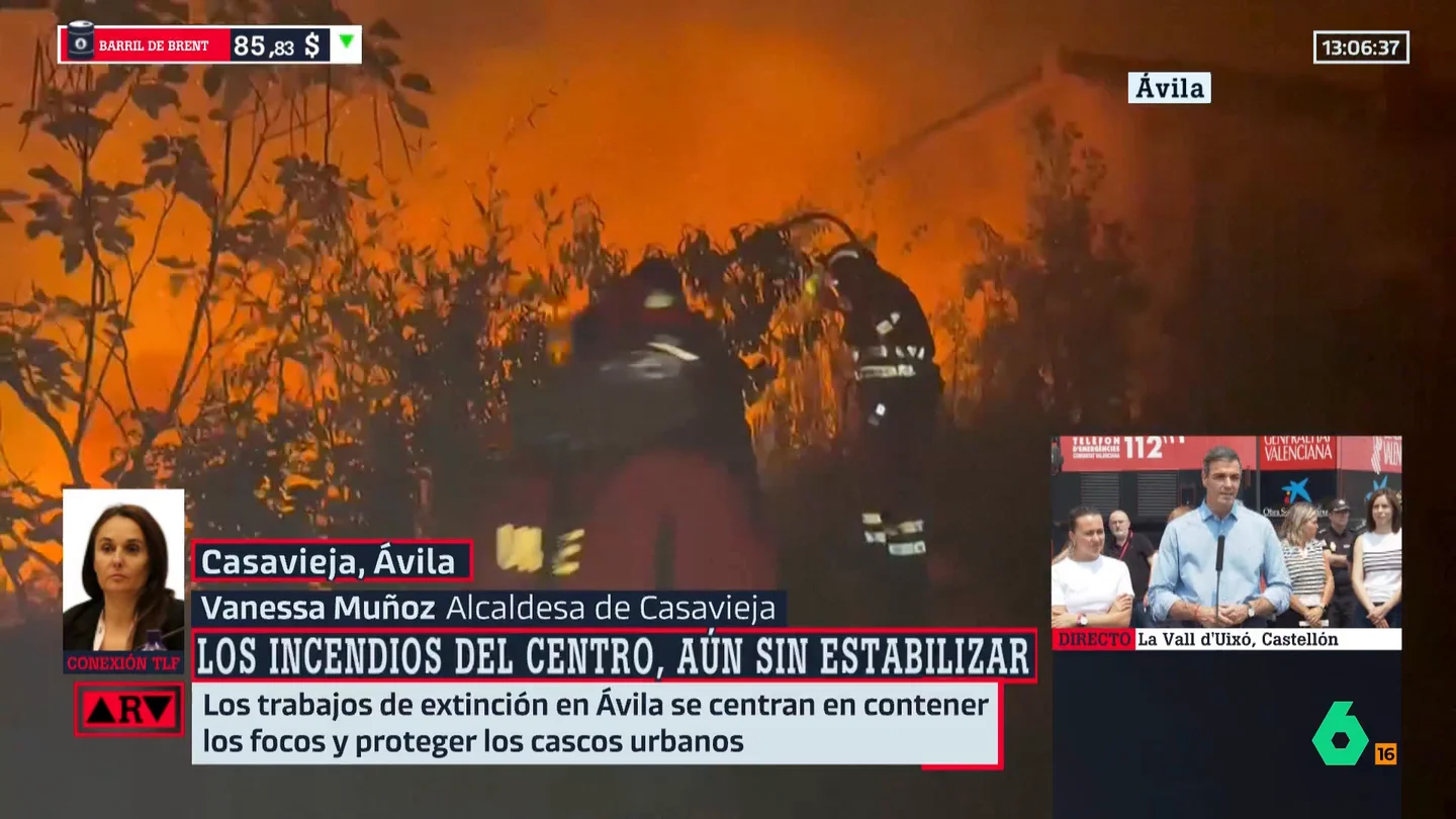 La alcaldesa de Casavieja (Ávila) rompe a llorar al hablar de las consecuencias del incendio La alcaldesa de Casavieja (Ávila) rompe a llorar al hablar de las consecuencias del incendio