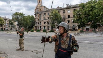 Una brigada de las Fuerzas Armadas de Ucrania, en Druzhkivka, Donetsk