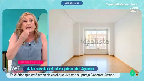 Elisa Beni considera que el gobierno de Ayuso "ha cometido un error" con su 'ático secreto': "No entiendo ni la acción ni la reacción" La periodista señala que la actuación de la Comunidad de Madrid deja entrever que, en realidad, ese ático no iba a ser una oficina sino que buscaban que se convirtiera en la residencia oficial de la presidenta madrileña.