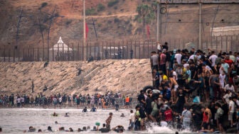 Crisis migratoria en Ceuta. 