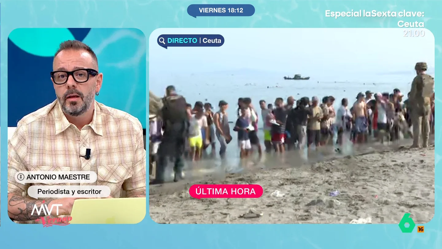 Antonio Maestre, muy crítico con las explicaciones de Sánchez sobre lo ocurrido en Ceuta: "Lo de las mafias no se lo cree nadie" El periodista considera que lo ocurrido es un ataque a la soberanía y a la integridad territorial de España y afea que el presidente no haya dicho que es Marruecos el que ha cometido ese ataque.