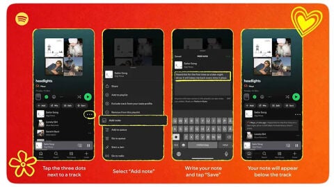 User notes Spotify