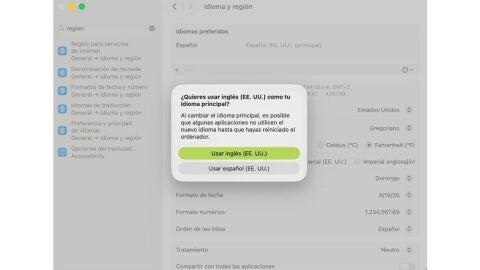 Cambiando el idioma al sistema