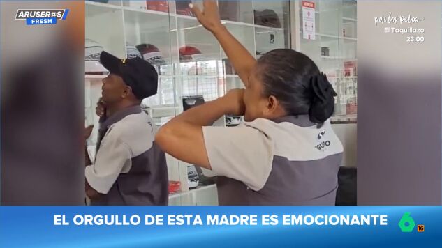 La emocionante reacci&oacute;n de una madre al ver a su hijo periodista por primera vez en televisi&oacute;n