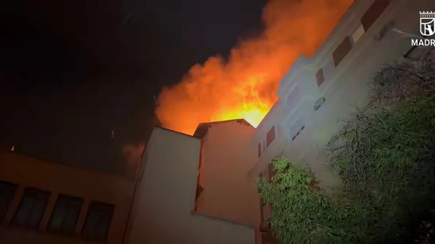 Un incendio en un edificio de Chamberí Un incendio en un edificio de Chamberí