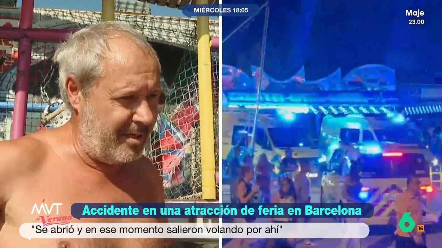 Accidente en una atracción en la feria de Tona: el feriante explica que falló un pistón y se abrió la puerta El suceso se produjo sobre las 11 de la noche. Mientras la atracción estaba en movimiento, se abrió la puerta y varias personas salieron despedidas. Ocho menores y un adulto han resultado heridos.