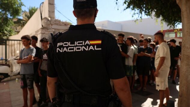 Un agente de Polic&iacute;a, en Ceuta