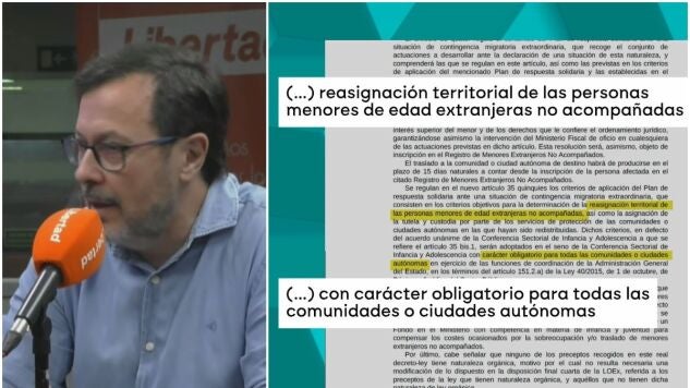 Fuster, sobre los menores migrantes