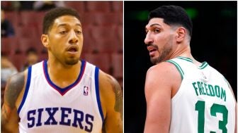 A la izquierda, Royce White en los Sixers; a la derecha, Enes Kanter Freedom en los Celtics