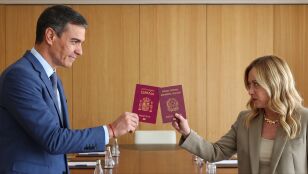 Pedro S&aacute;nchez y Giorgia Meloni. 
