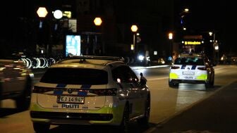 Imagen de archivo de veh&iacute;culos policiales en Copenhague, Dinamarca