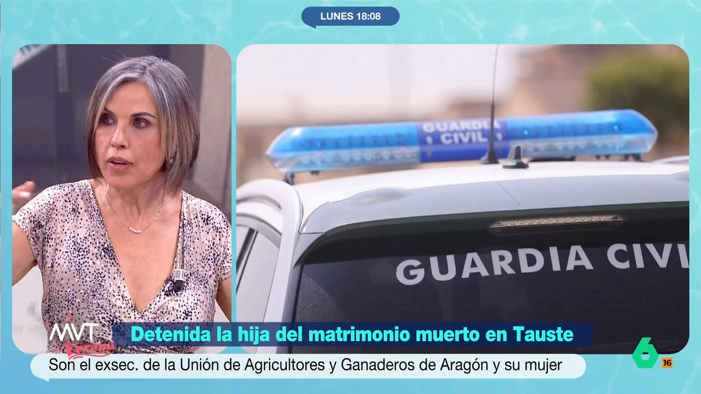 Beatriz de Vicente, sobre el matrimonio muerto en Tauste: "¿Por qué una hija podría matar a sus padres de una forma tan violenta?" La hija del matrimonio ha sido detenida, junto a su actual pareja, por este suceso. El matrimonio habría recibido numerosas puñaladas lo que, como expone la abogada, "hablaría de odio y animadversión".