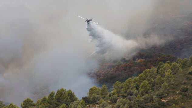 Imagen del incendio en T&iacute;rig (Castell&oacute;n)