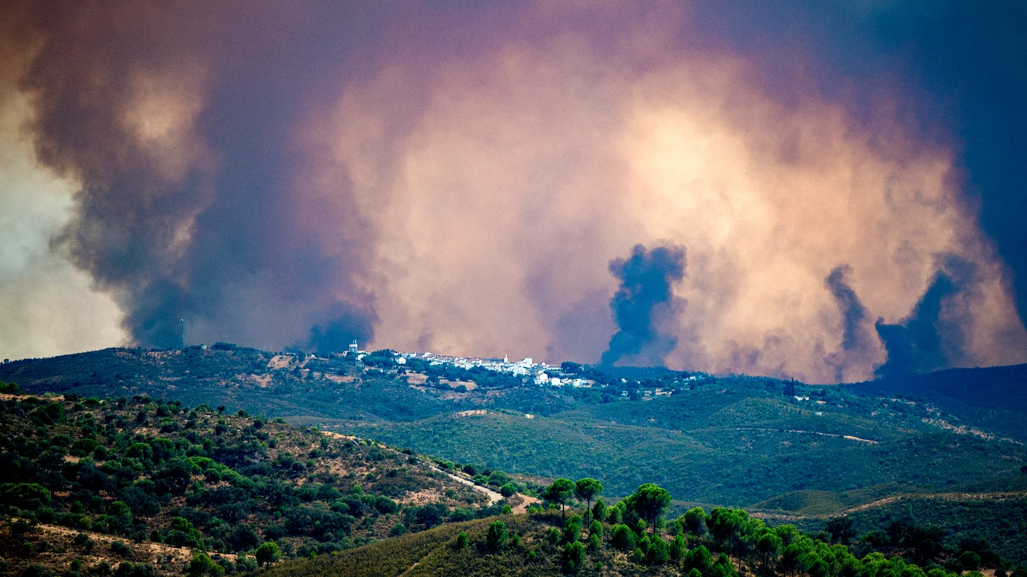 Vista del incendio de Niebla (Huelva) Vista del incendio de Niebla (Huelva)